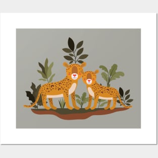 Wild cheetahs in the jungle Posters and Art